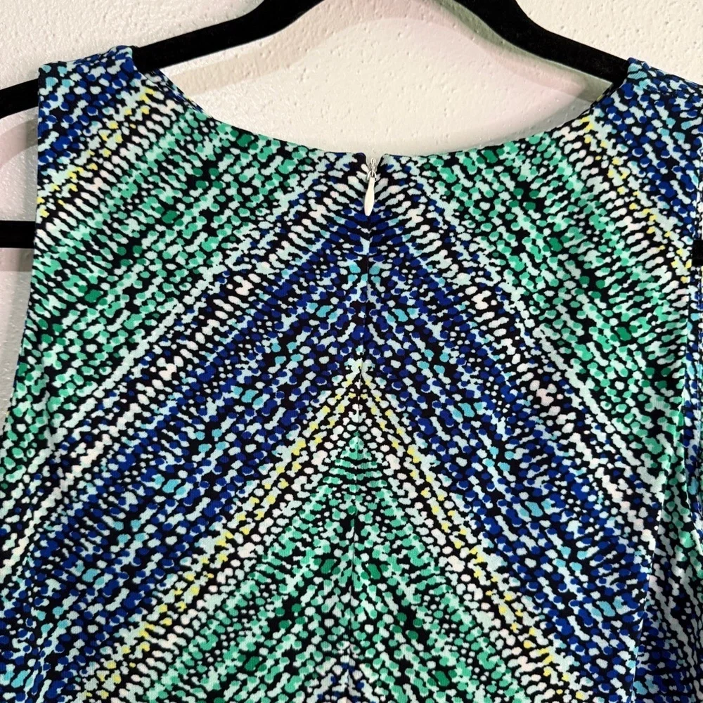 American Living Blue and Green Sleeveless A-line Maxi Dress - Picture 5 of 9